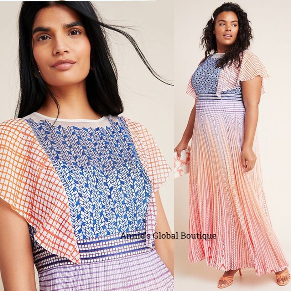 NWT ANTHROPOLOGIE Geisha Designs Savita Maxi Dress - Picture 5 of 16